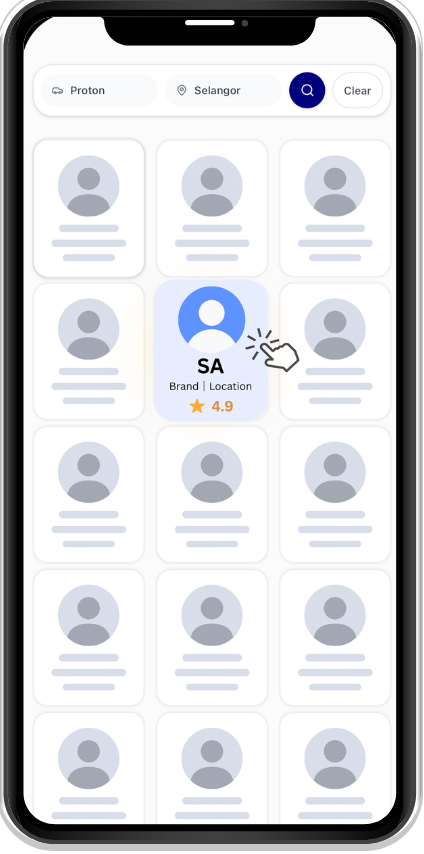 Find SA results with a preferred Sales Advisor highlighted